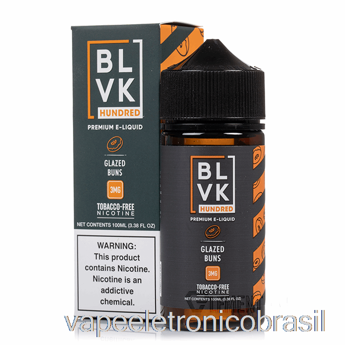 Vape Recarregável Pães Glaceados - Blvk - 100ml 0mg